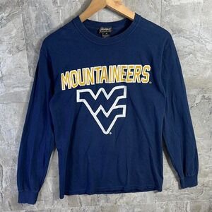 West Virginia Mountaineers navy blue long sleeve shirt Mens Size S #college